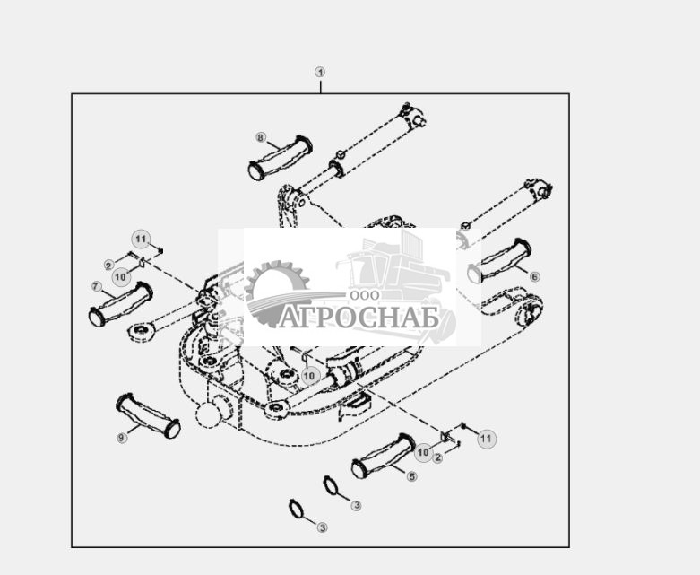 Комплект чехлов штоков, механизм изменения угла поворота и перекоса - ST842057 533.jpg